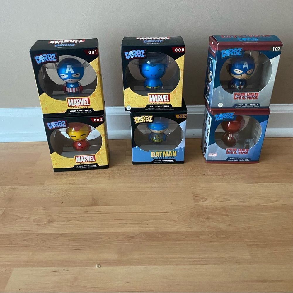 Lot 6 Six MARVEL Series One & Civil War Dorbz Vinyl Collectibles NEW IN BOX